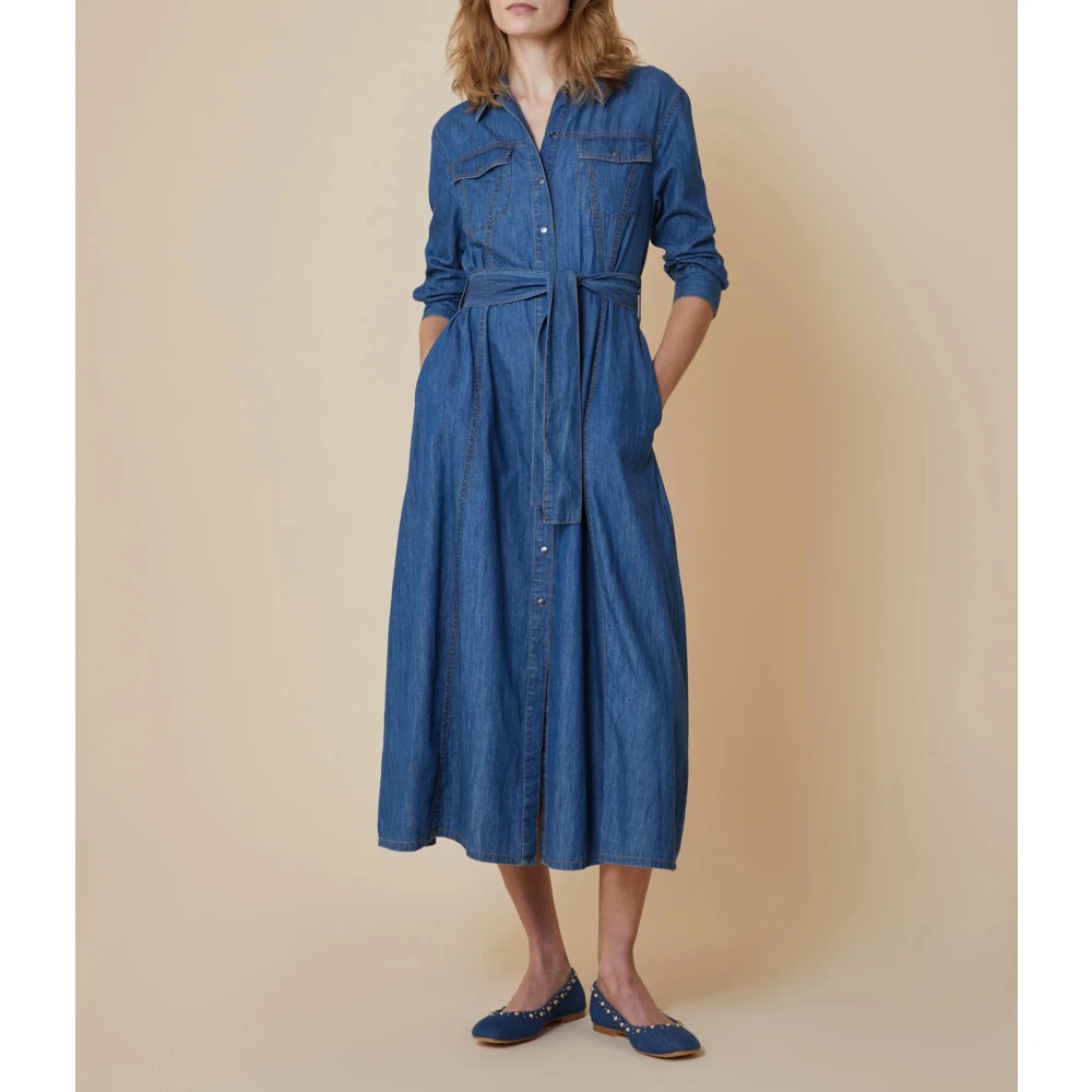 Pennyblack Lichte Denim Shirt Pinta Stijl Blue Dames