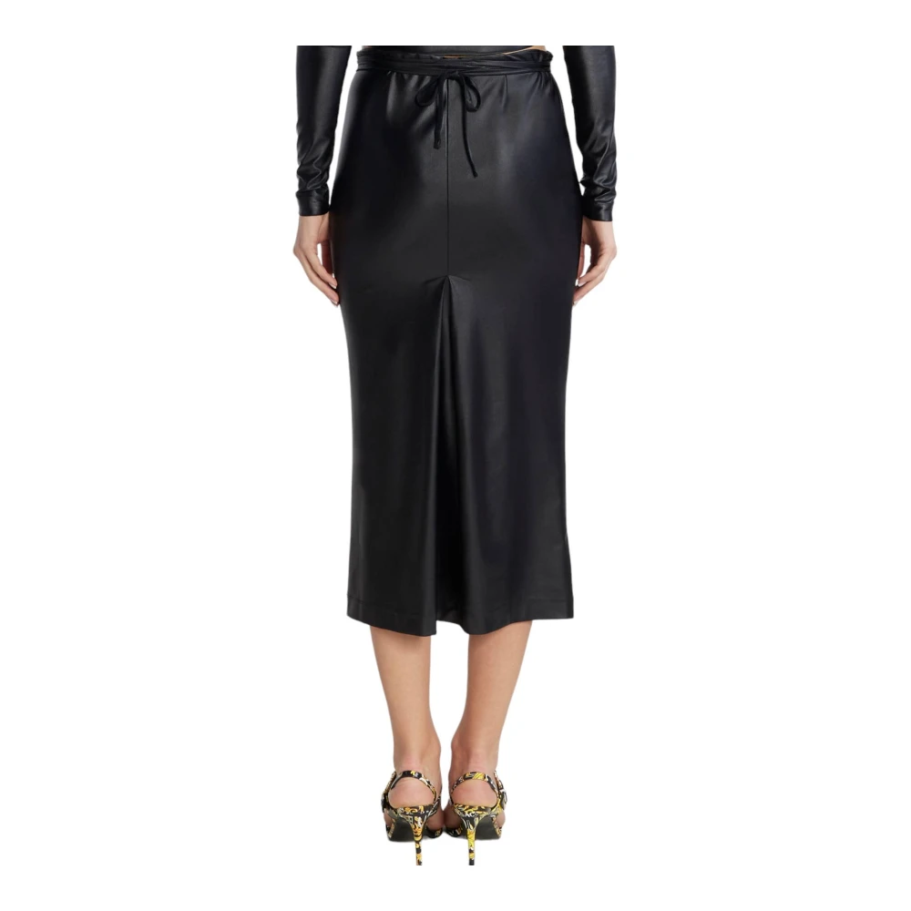Versace Jeans Couture Elegante Midi Rok Black Dames