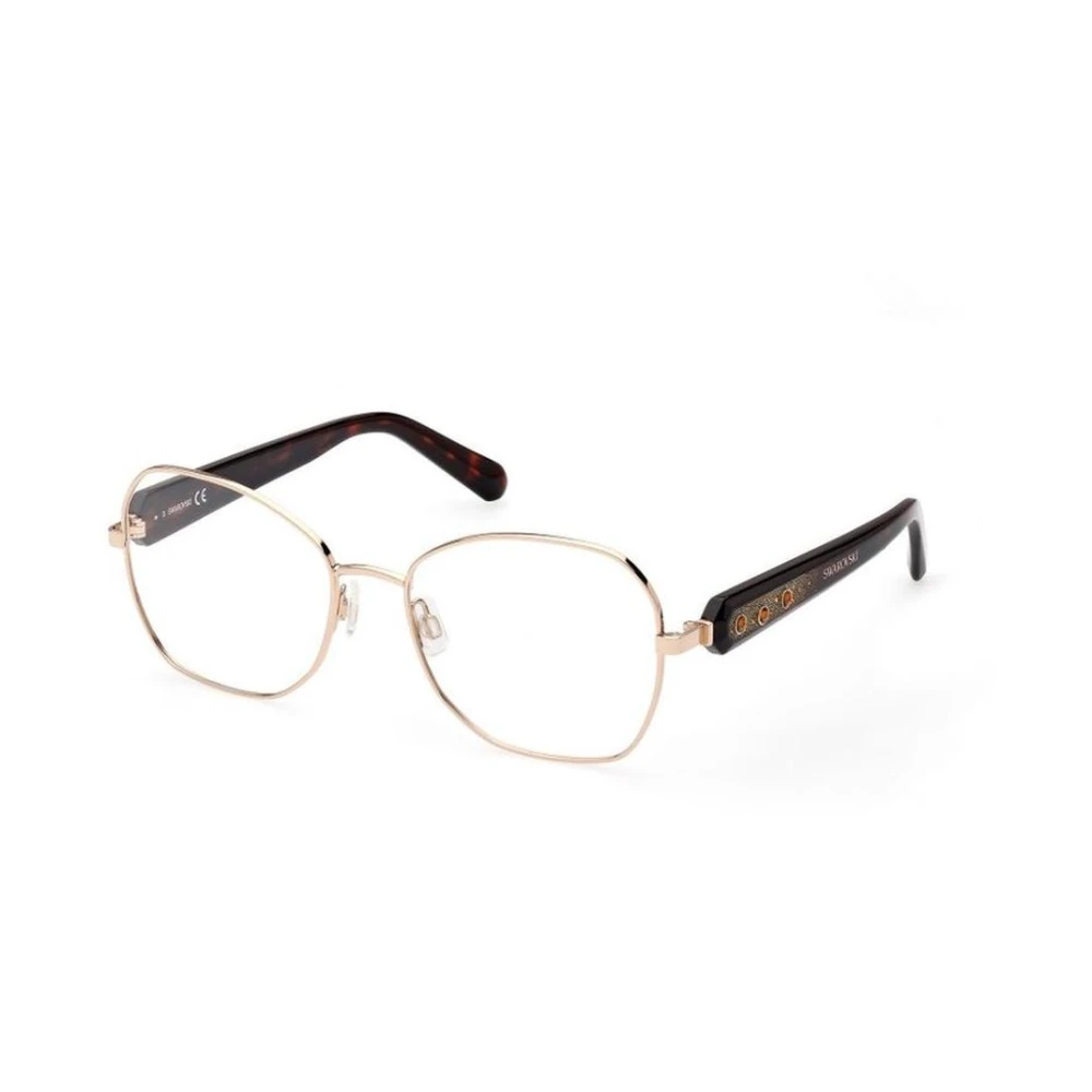 Swarovski Roségouden Metalen Octagon Brilmontuur Pink Dames