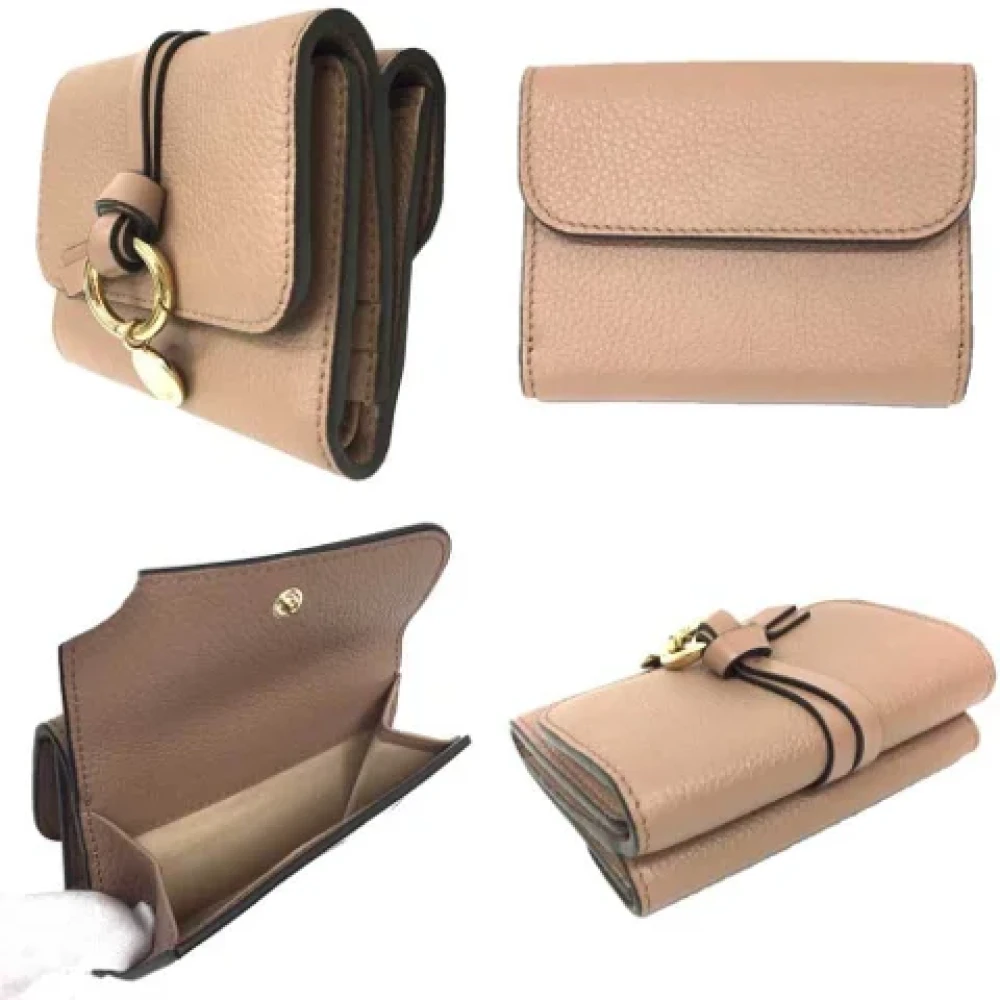 Chloé Pre-owned Leather wallets Beige Dames