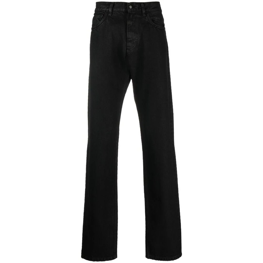 Amish Zwarte Straight-Leg Jeans Black Heren