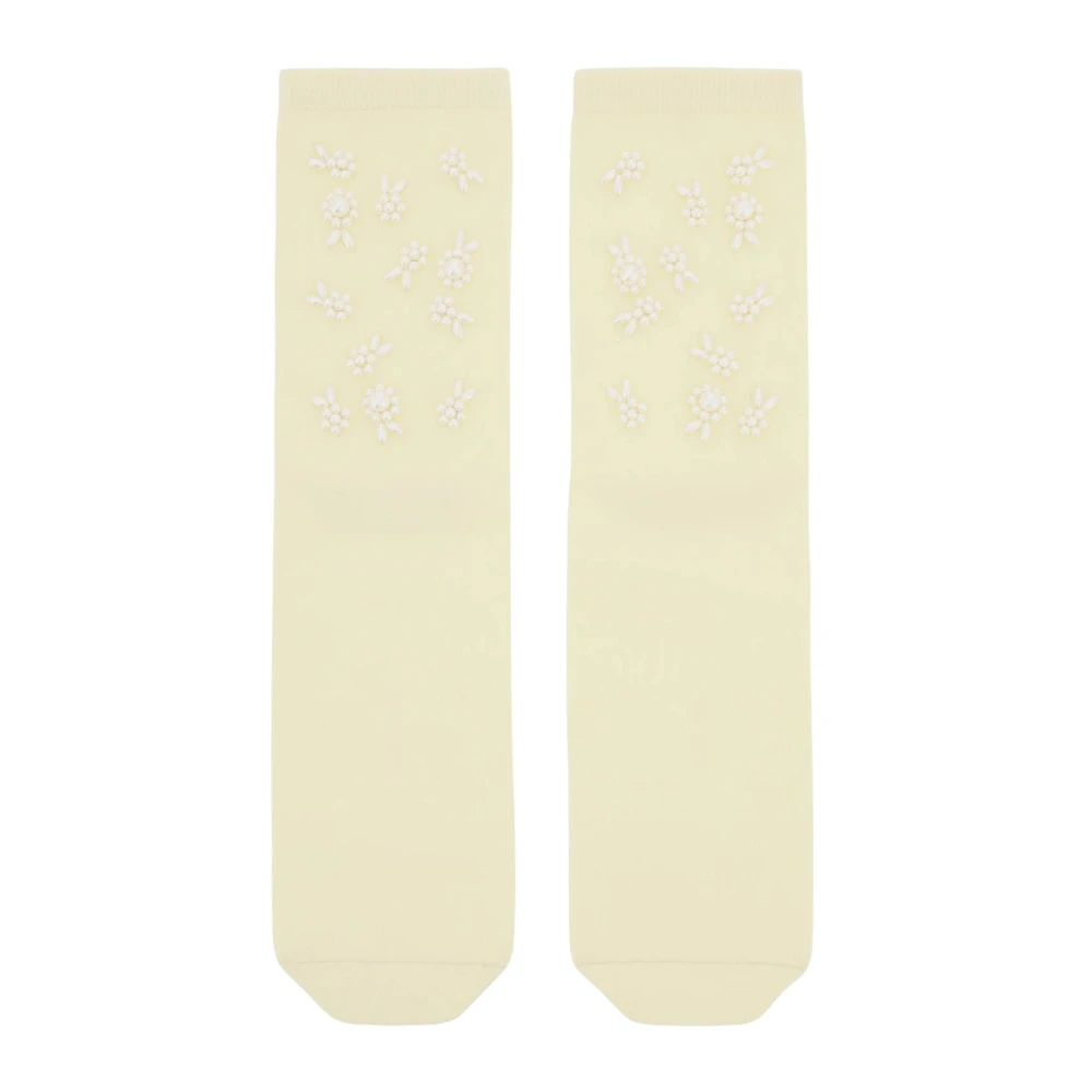 Simone Rocha Kristallen versierde sokken White Dames