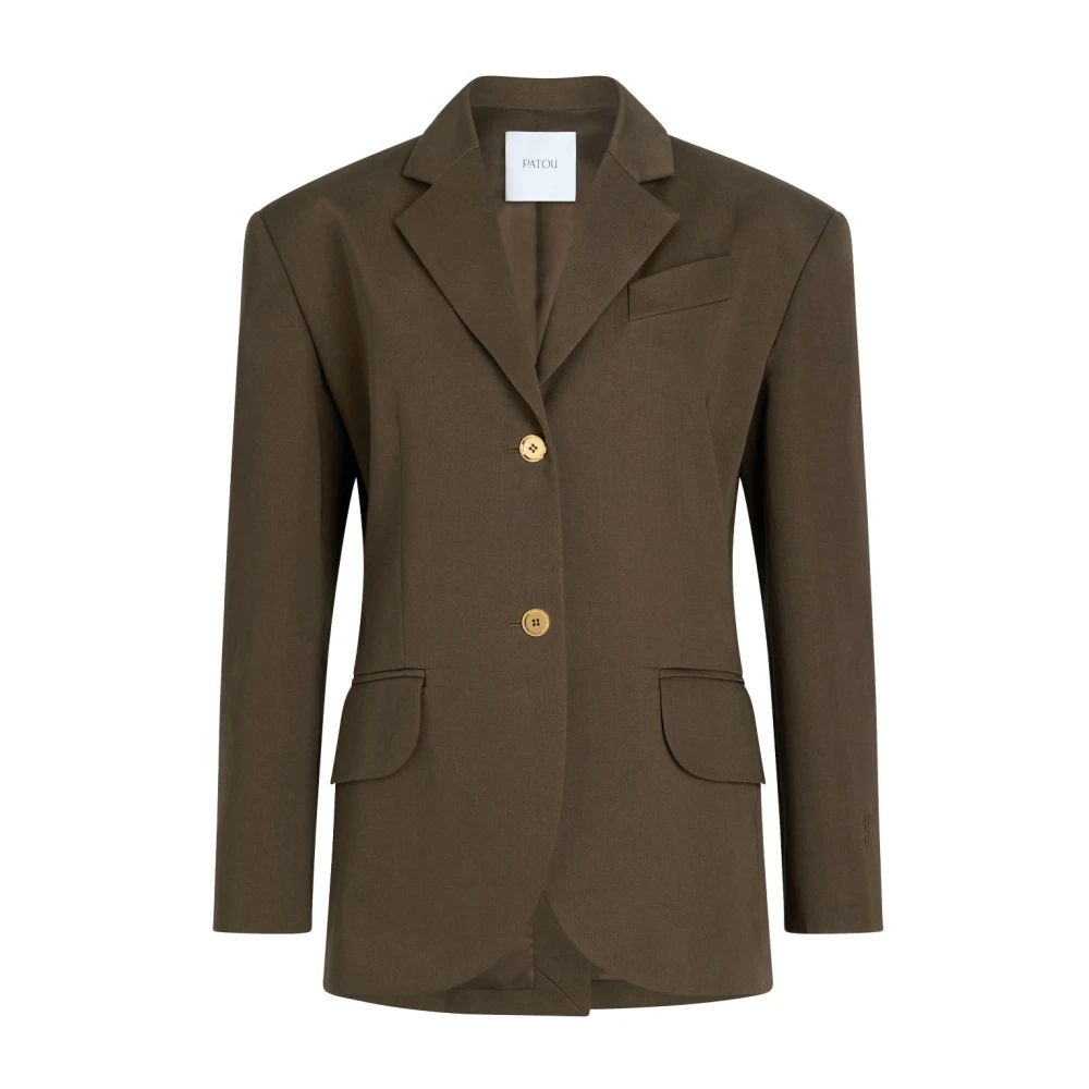 Patou Elegante Bruine Jas Brown Dames