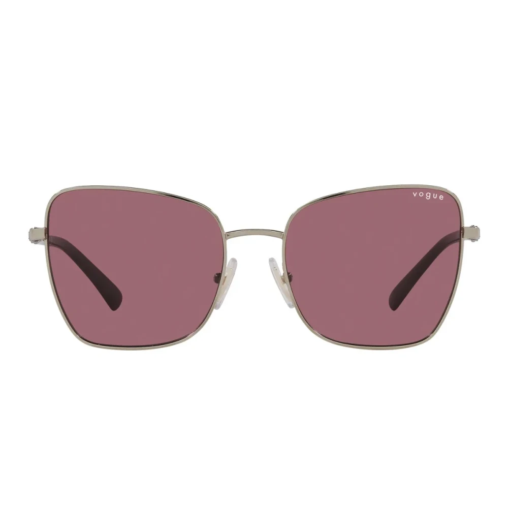Vogue Women's Yellow Sunglasses, 56 Mm, Stylish Butterfly Sunglasses With Purple Lenses