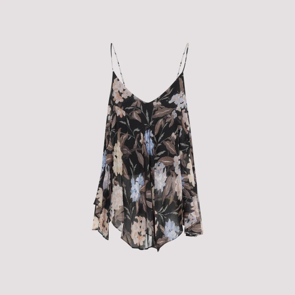 Zimmermann Zwarte Inca Lily Zakdoek Top Multicolor Dames