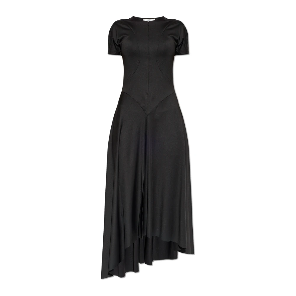 Victoria Beckham Women's Black Asymmetrical Dress - Midi Dresses - Xs - Dresses