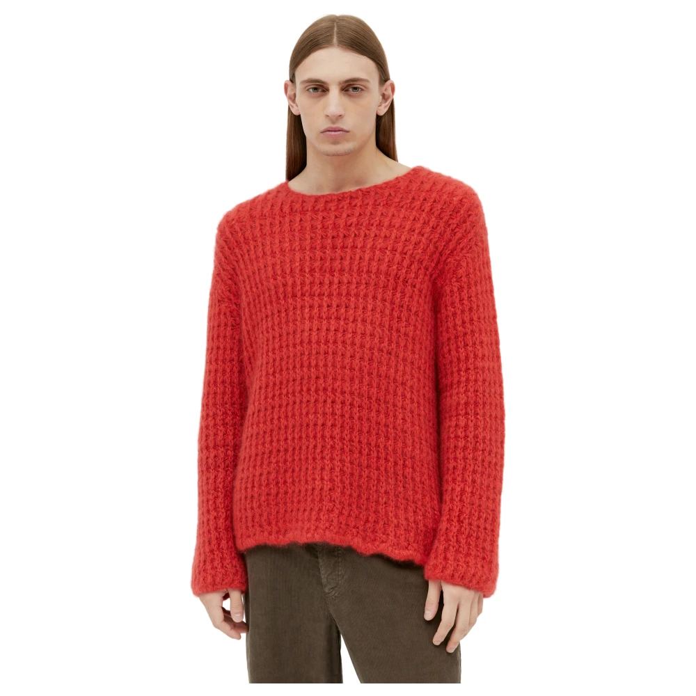 The Row Fuzzy Cashmere Trui Red Heren