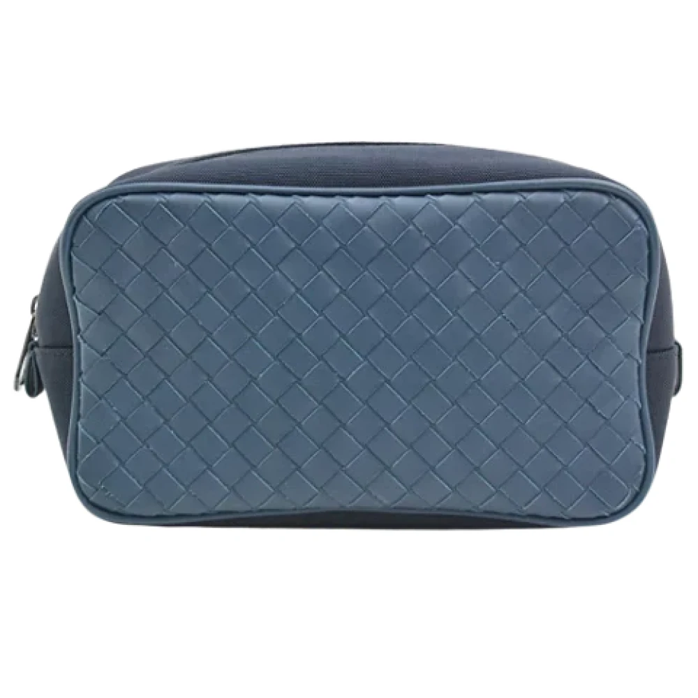 Bottega Veneta Vintage Pre-owned Leather pouches Blue Dames