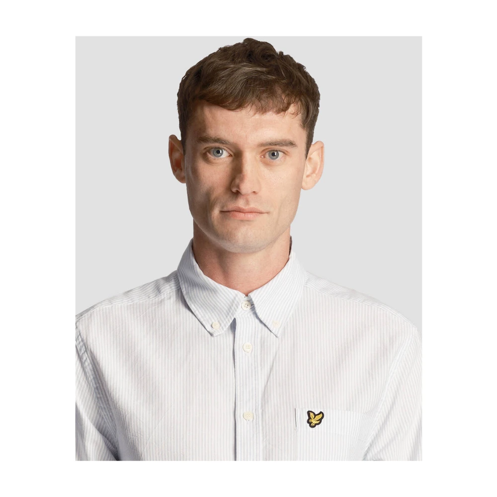 Lyle & Scott Lange mouw overhemd White Heren