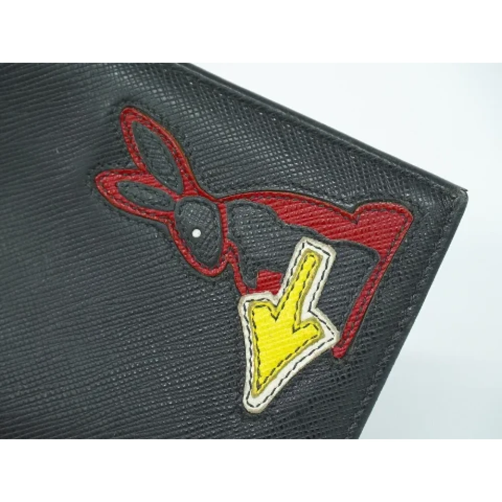 Prada Vintage Pre-owned Leather wallets Black Dames