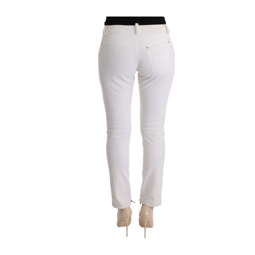 Ermanno Scervino Witte Slim Fit Katoenen Broek White Dames
