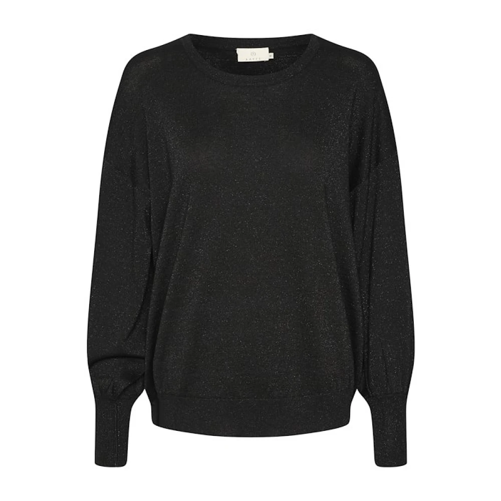 Kaffe Black Karegina O-Neck Knit - Female - Round-Neck Knitwear - S - Knitwear