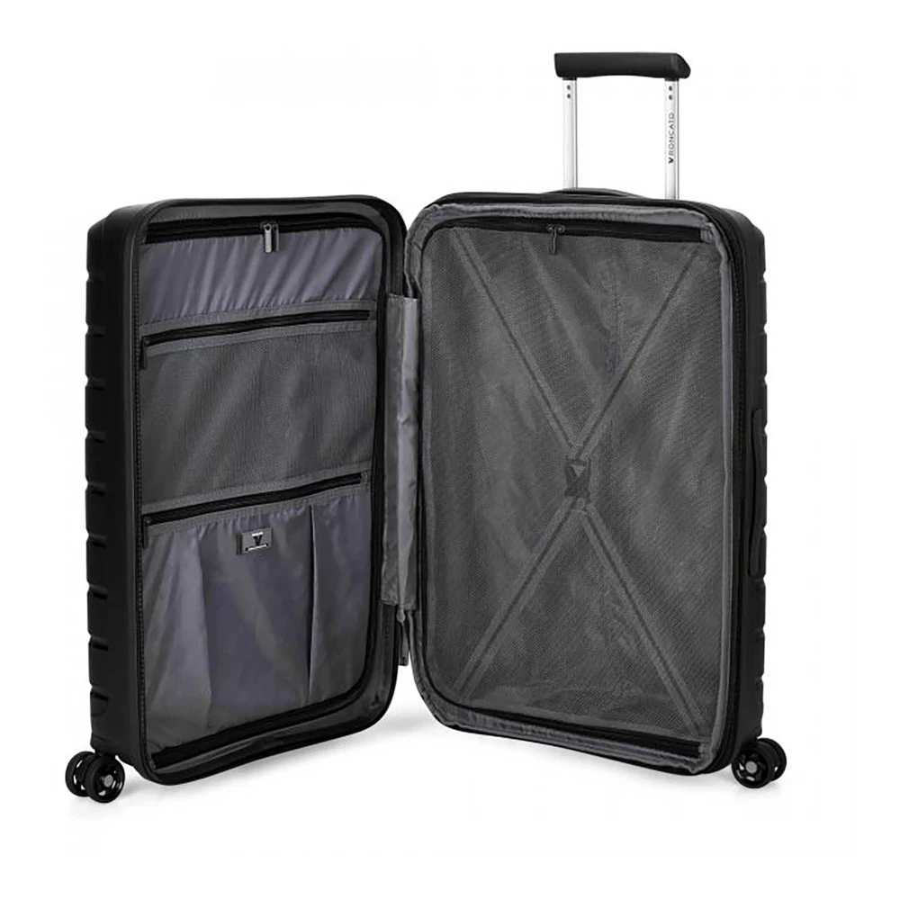 Roncato Butterfly Uitbreidbare Trolley Koffer Black Unisex