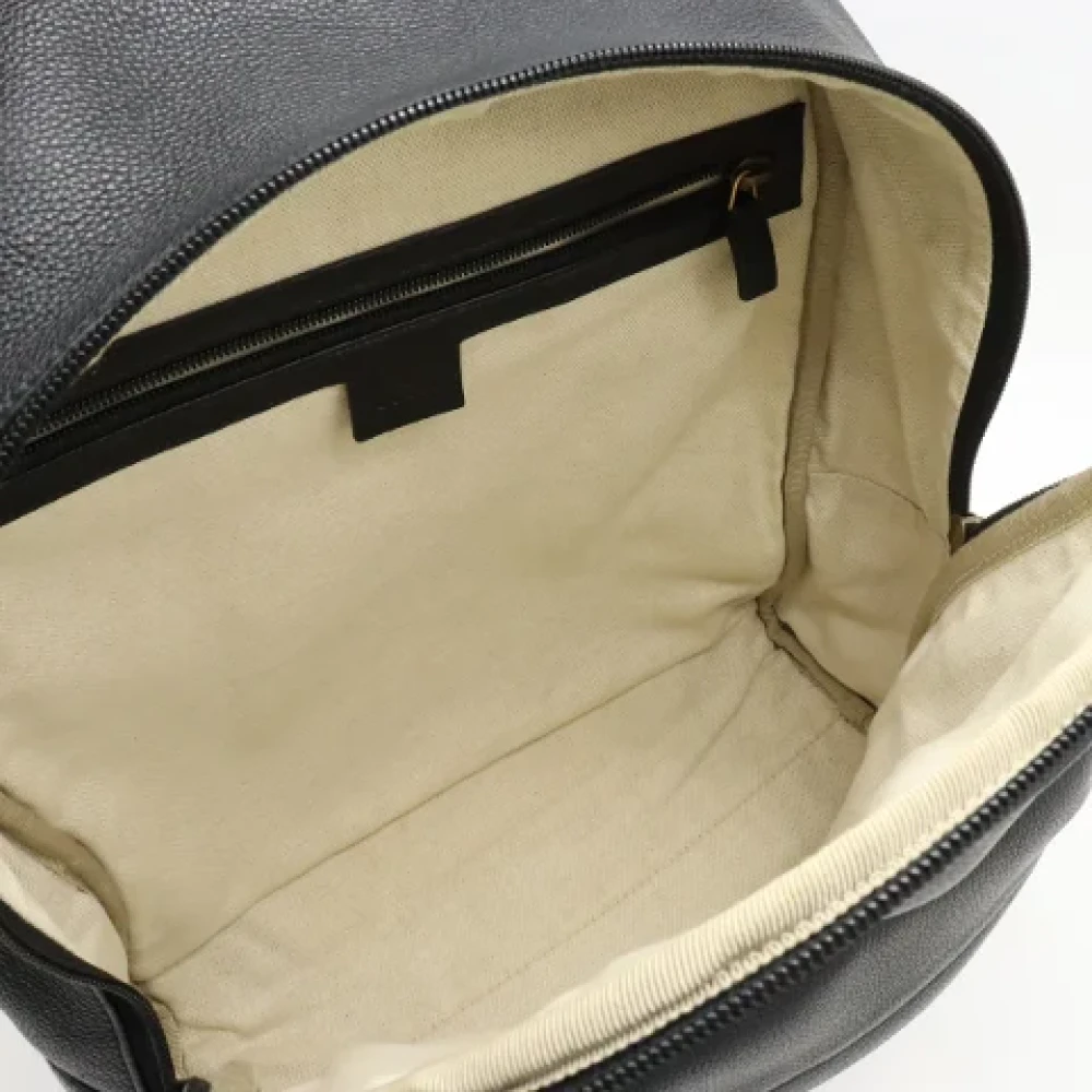 Gucci Vintage Pre-owned Leather backpacks Black Dames
