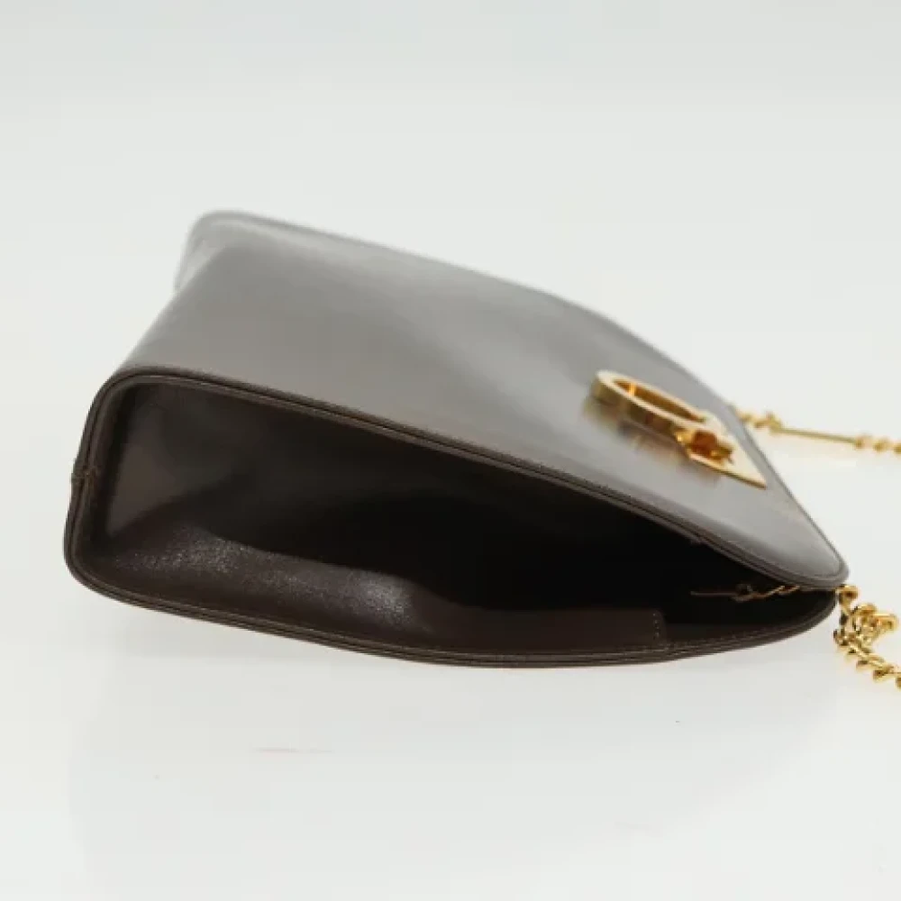 Salvatore Ferragamo Pre-owned Leather shoulder-bags Brown Dames
