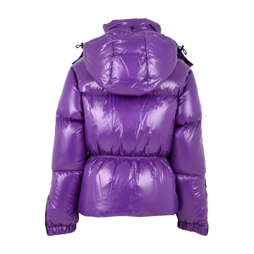 duvetica Jas met ritssluiting aan de voorkant en capuchon Purple Dames
