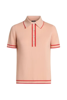 Silk Polo Shirt with Contrasting Trims
