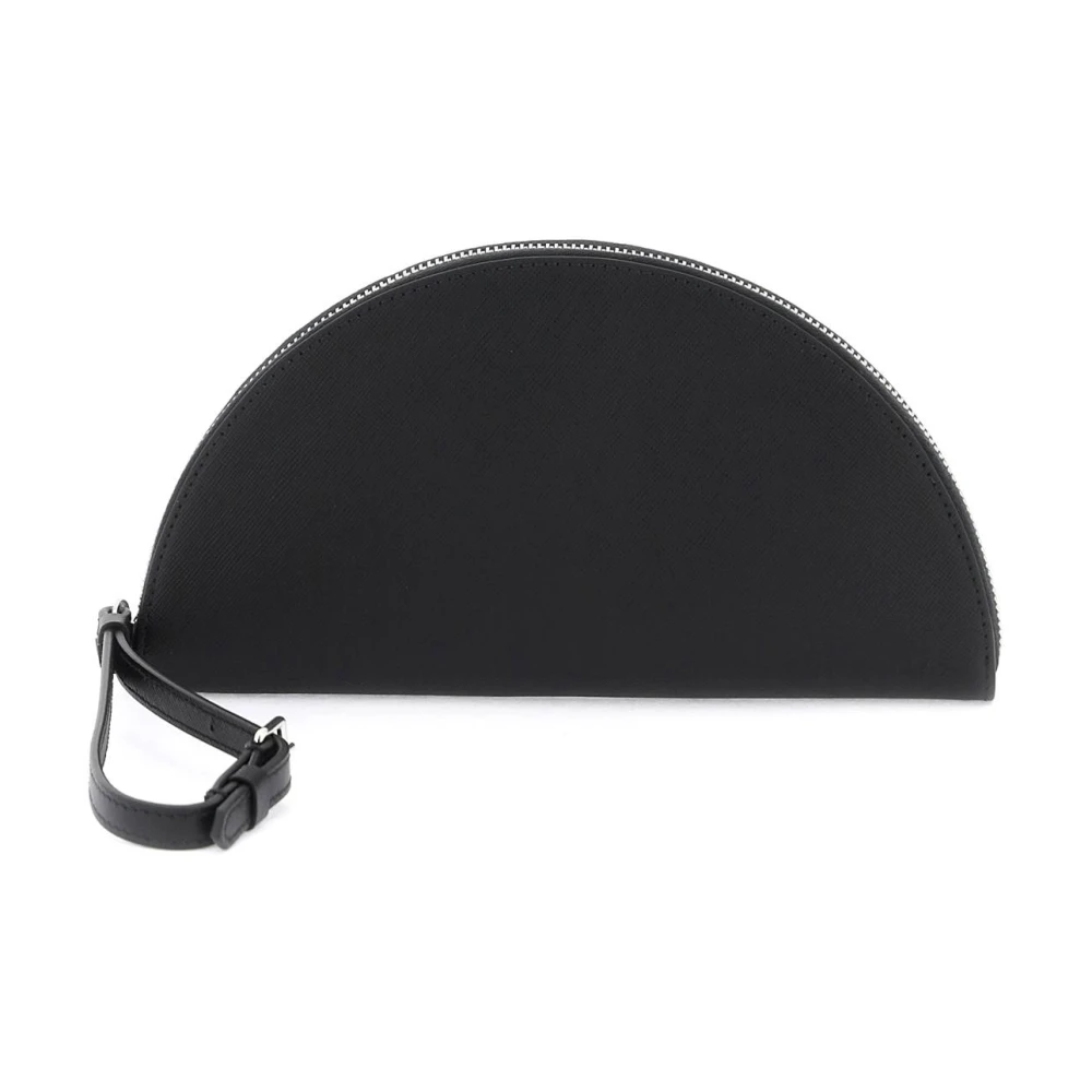 Maison Margiela Saffiano lederen etui met polsband Black Dames