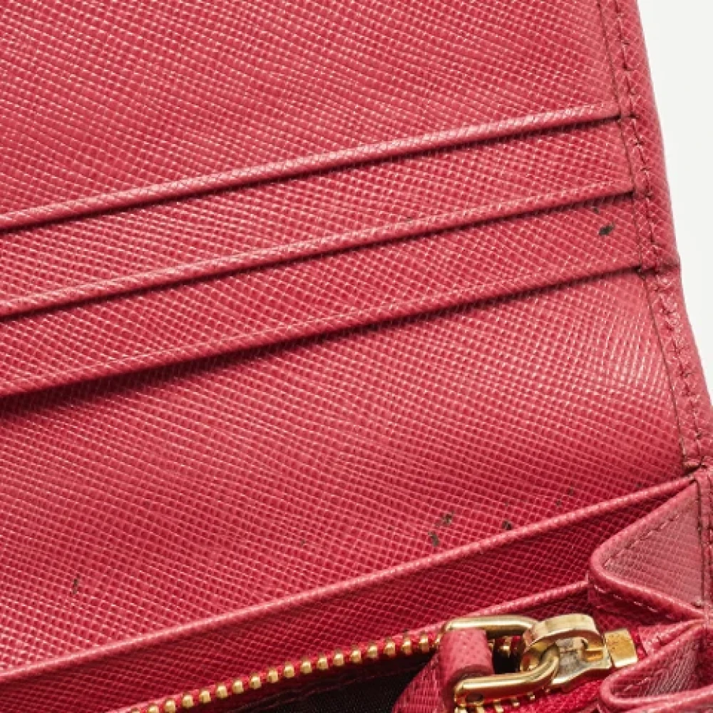 Prada Vintage Pre-owned Leather wallets Pink Dames
