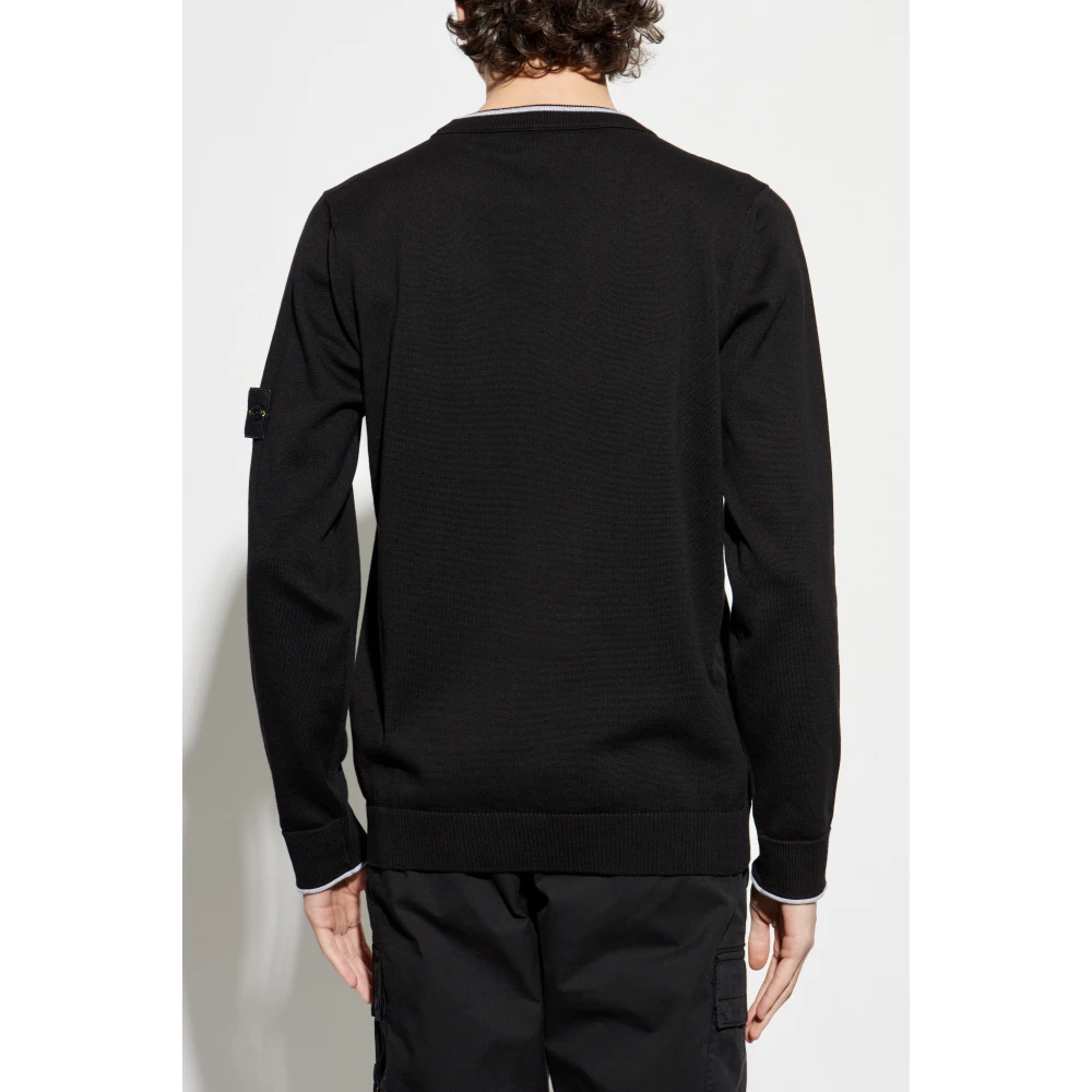 Stone Island Ronde hals trui Black Heren
