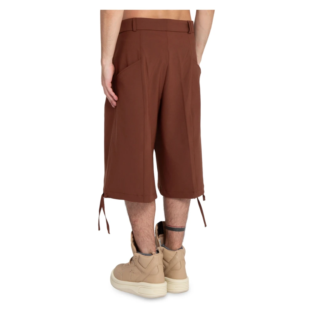 Bonsai Super Losse Wollen Shorts in Geglazuurde Gember Brown Heren