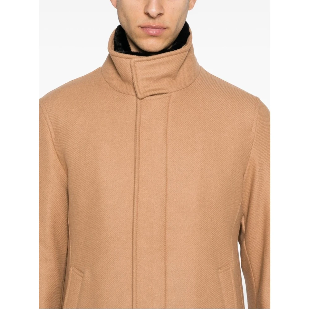 Herno Klassieke Camel Jas Brown Heren