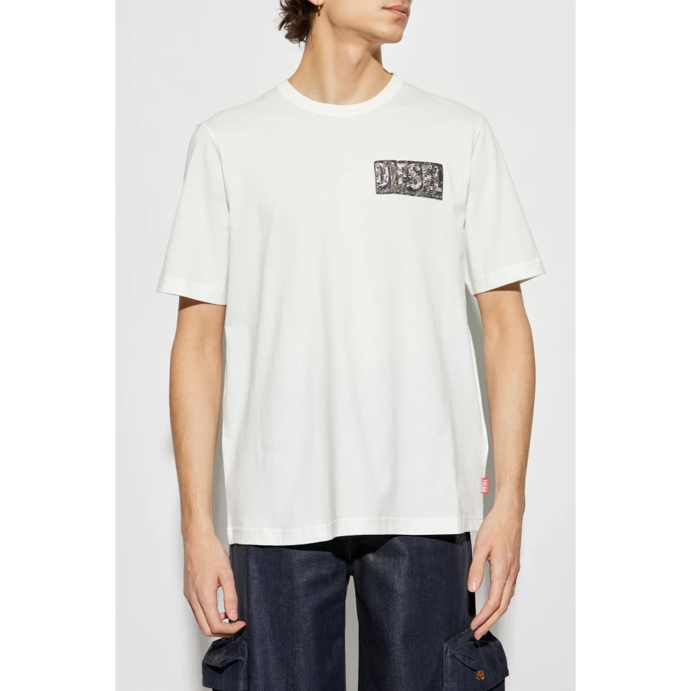 Diesel T-shirt T-Adjust-R19 Beige Heren