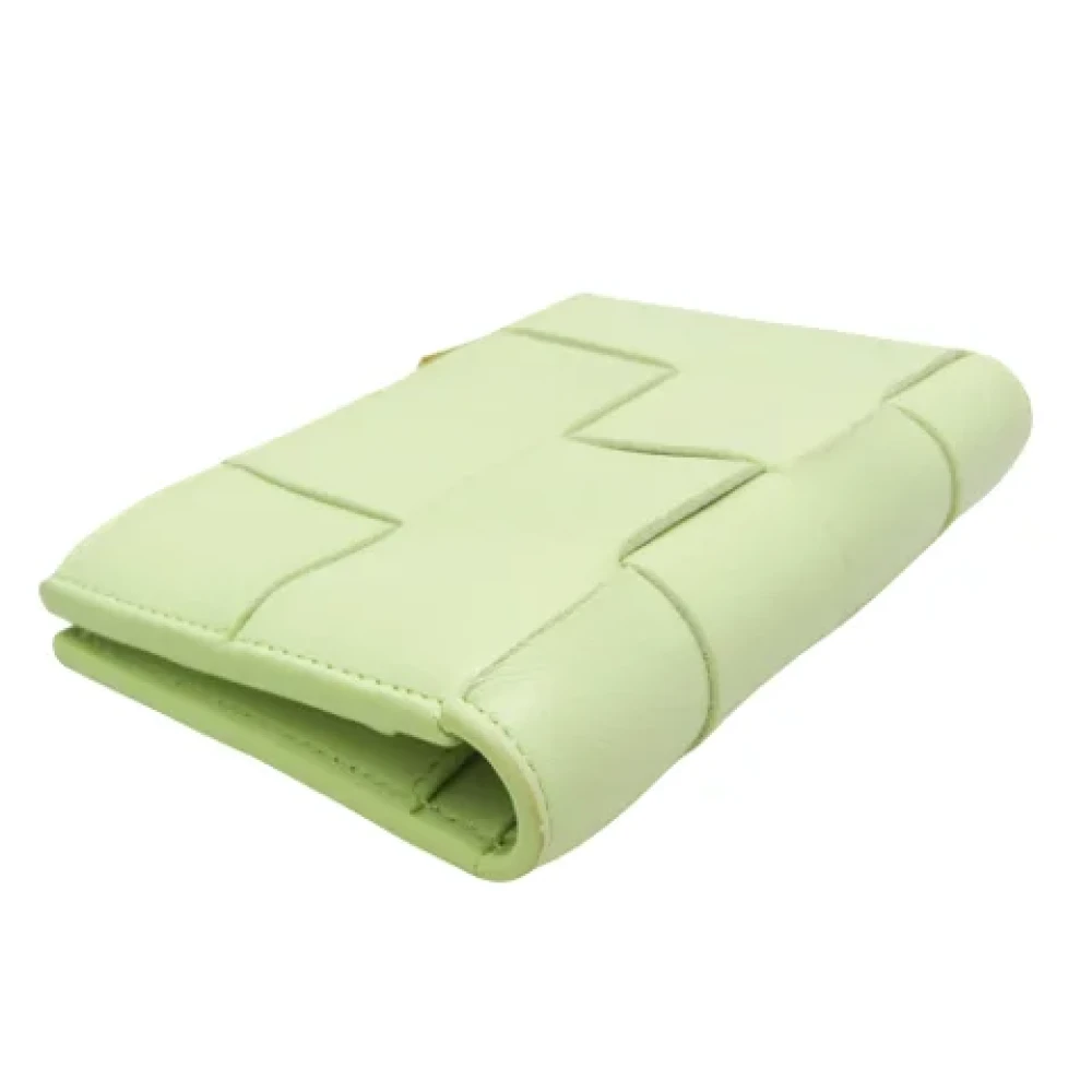 Bottega Veneta Vintage Pre-owned Leather wallets Green Dames