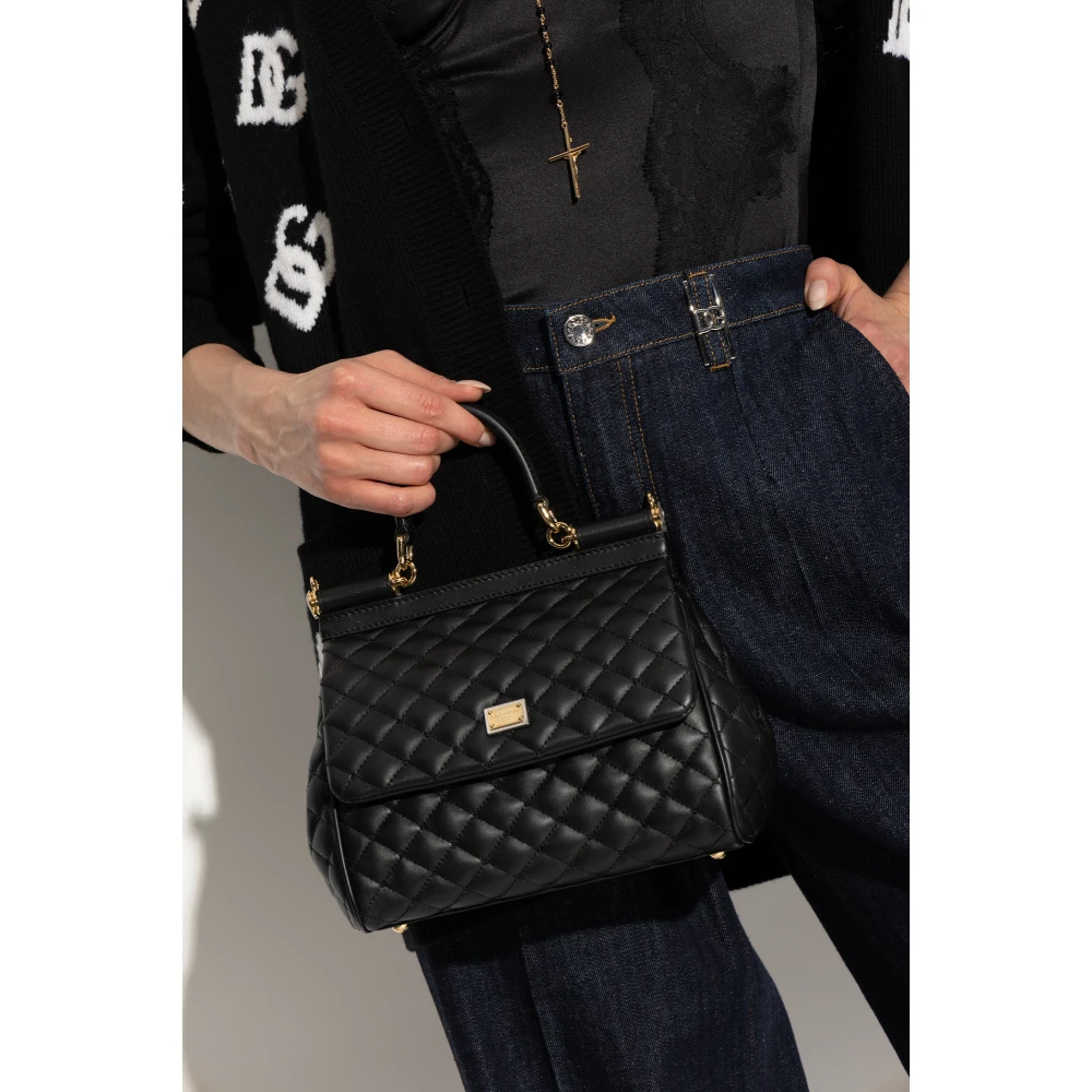 Dolce & Gabbana Schoudertas Sicily Medium Black Dames