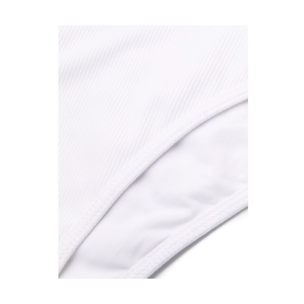 The Attico Wit Geribbeld Strandkleding Set White Dames