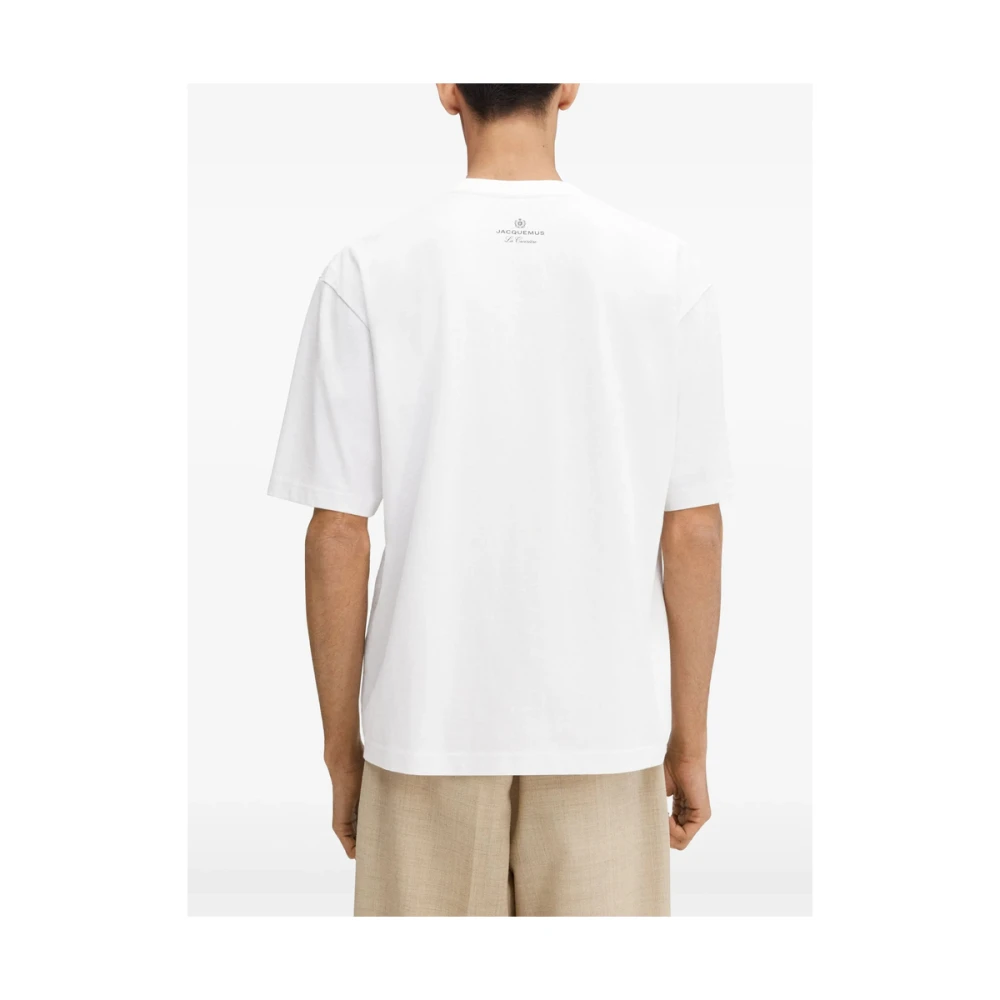 Jacquemus Witte Crew Neck T-shirt White Heren