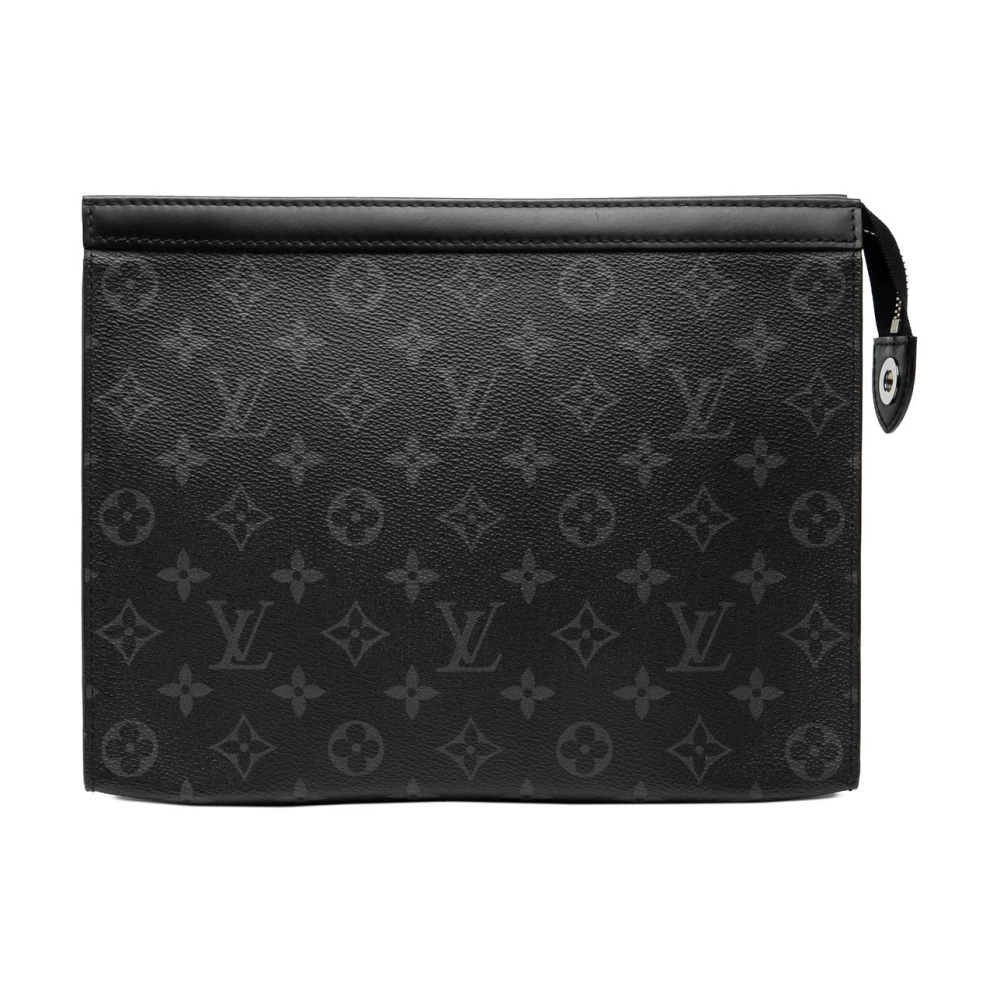 Louis Vuitton Vintage Women's Black Pre-Owned Monogram Clutch Bag