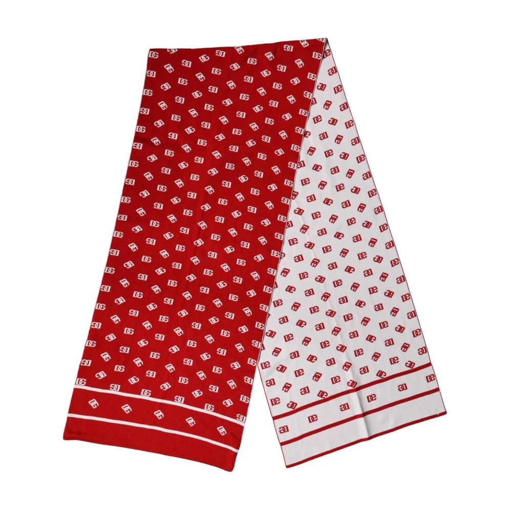 Dolce & Gabbana Men's Multicolor Scarves, One Size, Logo Print Foulard Scarf