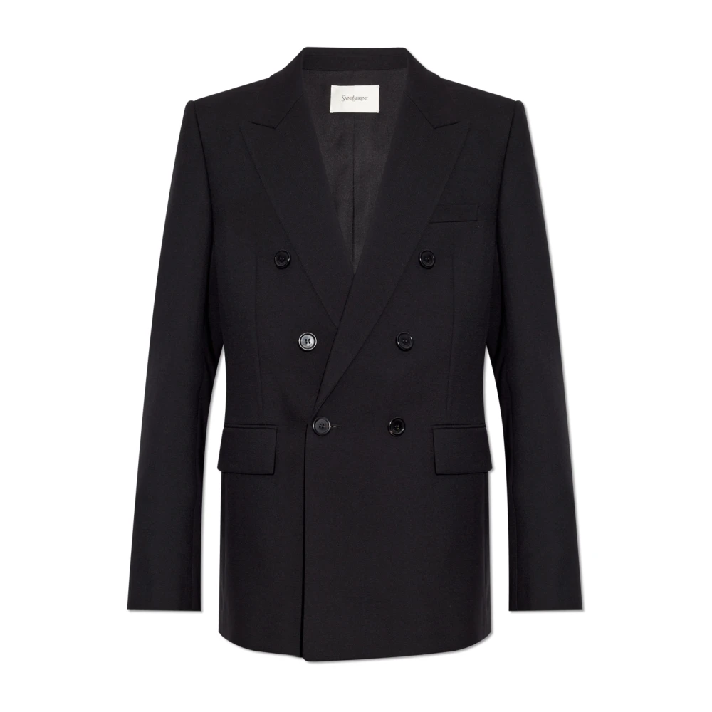 Saint Laurent Klassieke Noir Blazer Black Heren