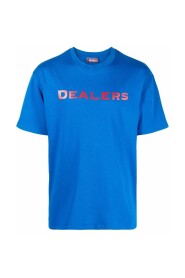 Elektrisch blauw katoenen oversized t-shirt