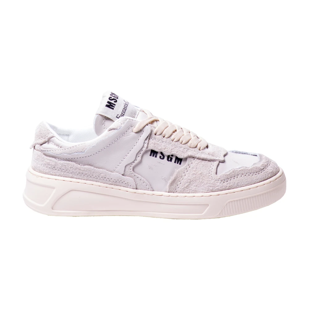 Msgm Fantastische Groene Lage Sneakers Dames Schoenen Wit
