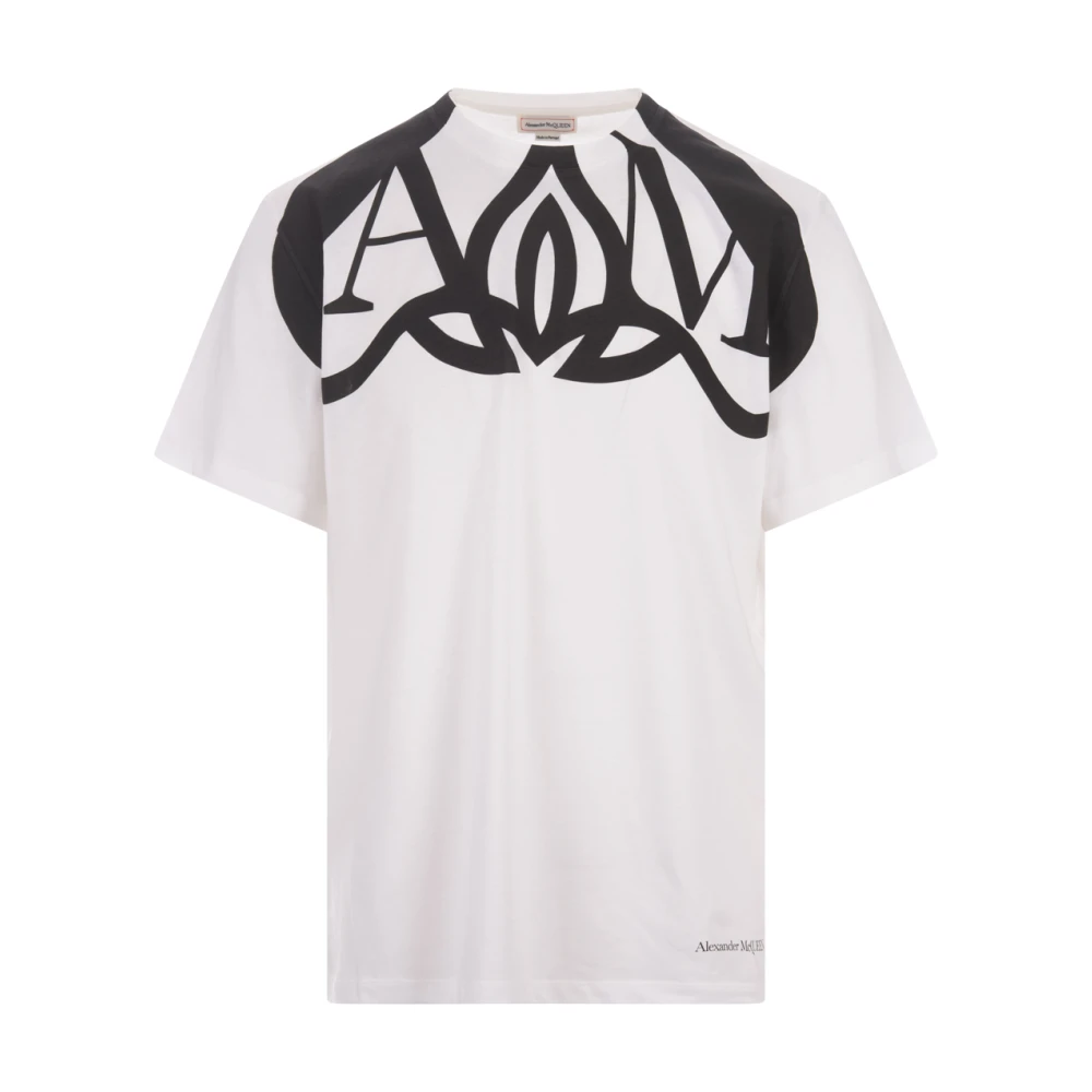 Alexander mcqueen Wit T-shirt met Seal Logo White Heren