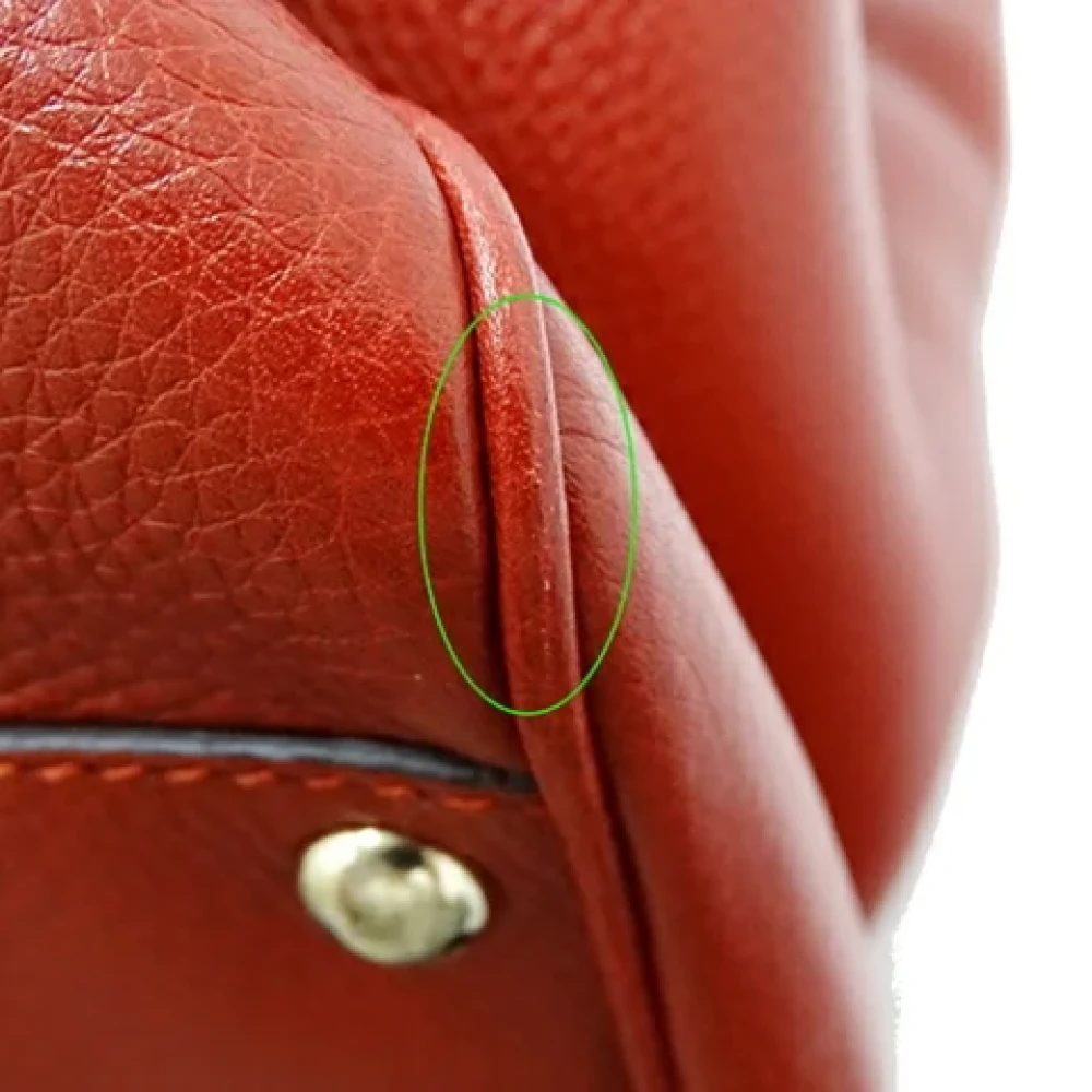 Gucci Vintage Pre-owned Leather handbags Red Dames