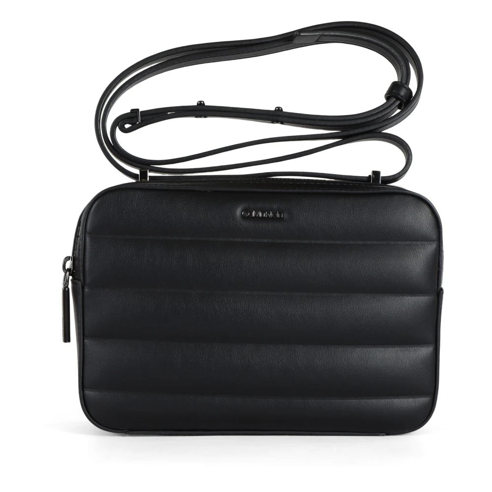 Calvin Klein Gewatteerde Eco-Leren Schoudertas Black Dames