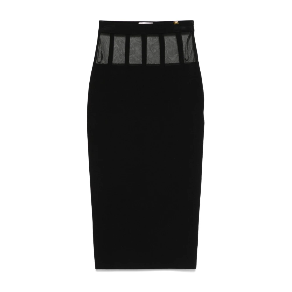 Elisabetta Franchi Zwarte Rok voor Vrouwen Elegante Stijl Black Dames