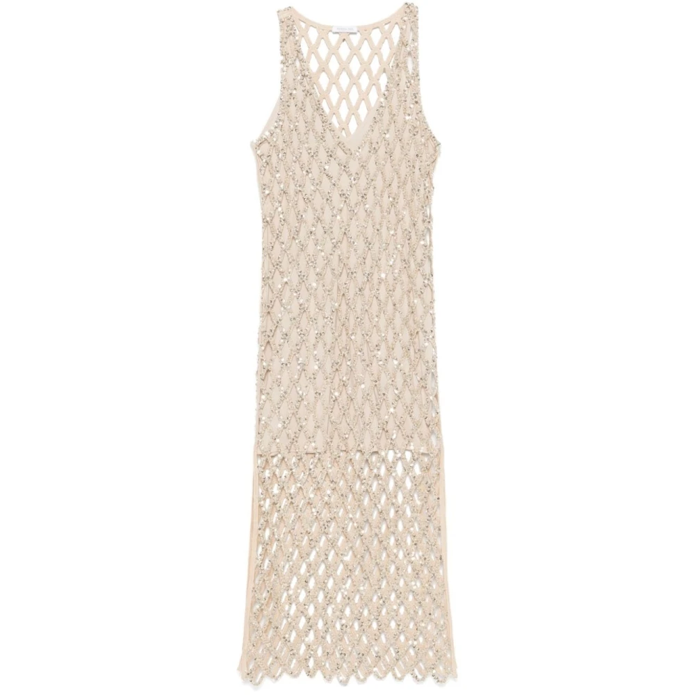 PATRIZIA PEPE Stijlvolle Jurken Collectie Beige Dames