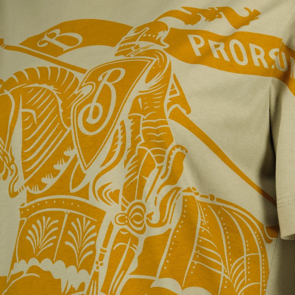 Burberry Cavalier T-shirt Herfst-Winter 2024 Vrouwen Yellow Dames