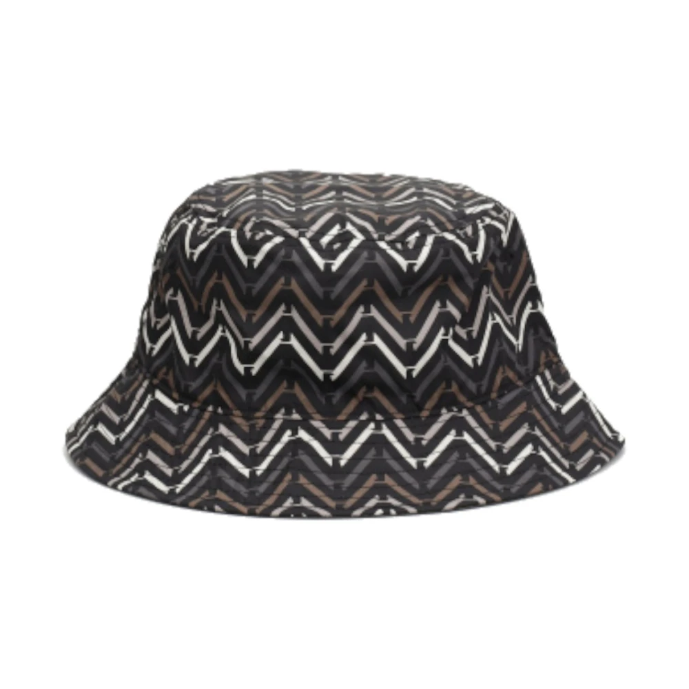 Emporio Armani Men's Grey Cloche Hat With Eagle Logo