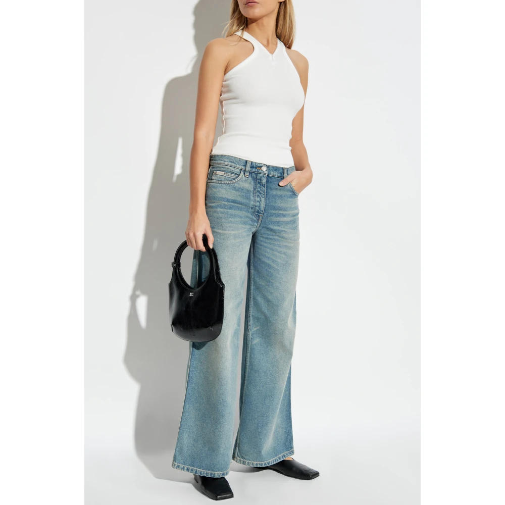 Courrèges Wijd uitlopende jeans Blue Dames