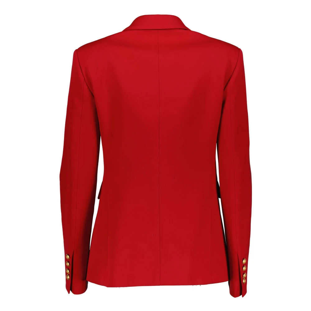 Seafarer Double Breasted Stretch Wool Blazer Red Dames