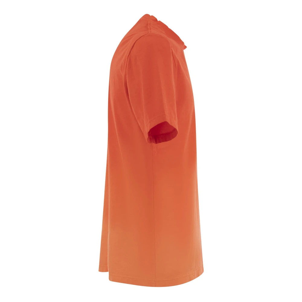 Premiata Minimalistisch Logo Katoenen T-Shirt Orange Heren