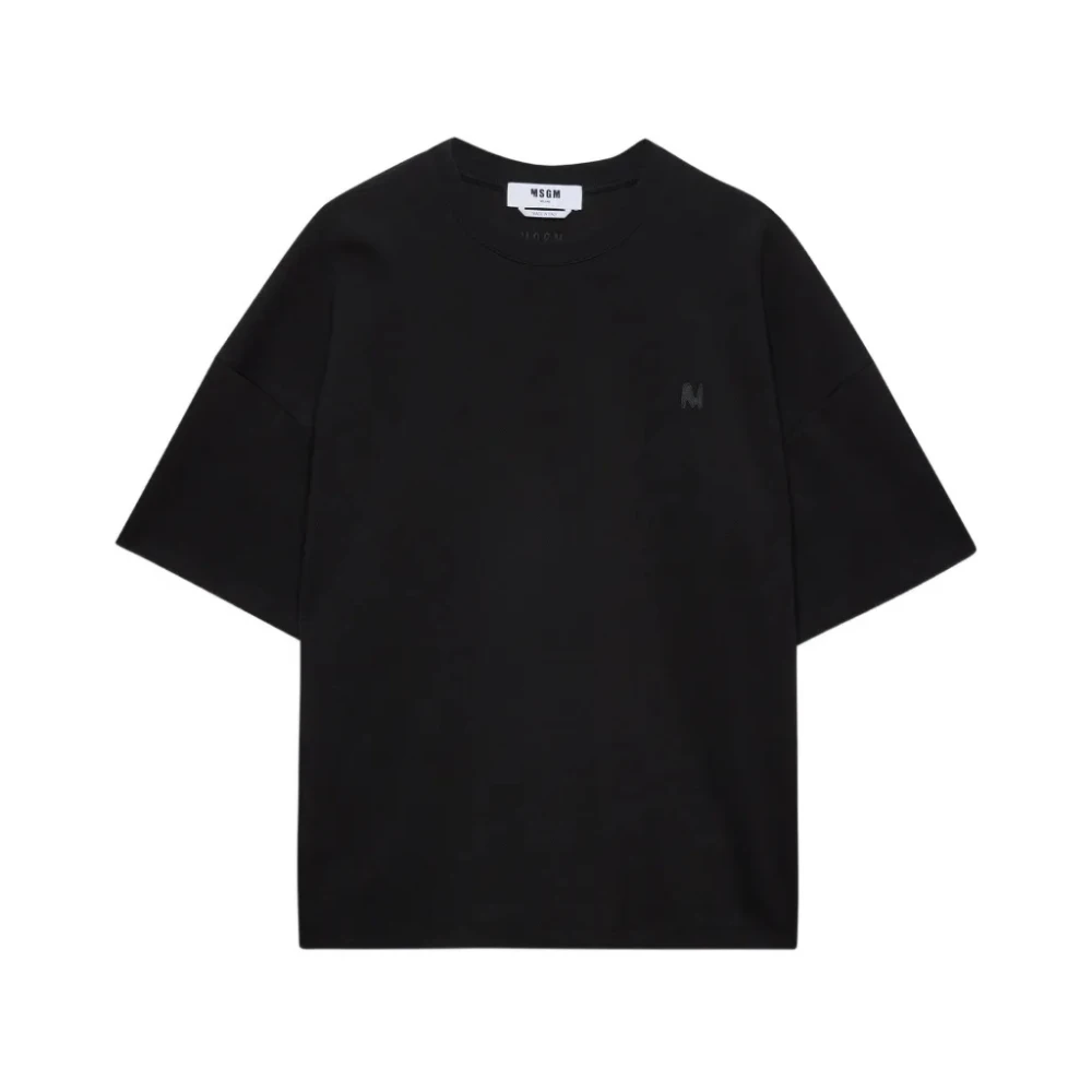 Msgm Men's Black T-Shirt - T-Shirts - Xl - Tops