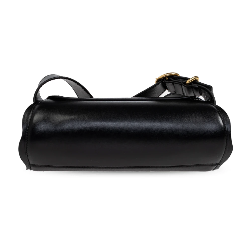 Jil Sander Schoudertas Cannolo Mini Wave Black Dames