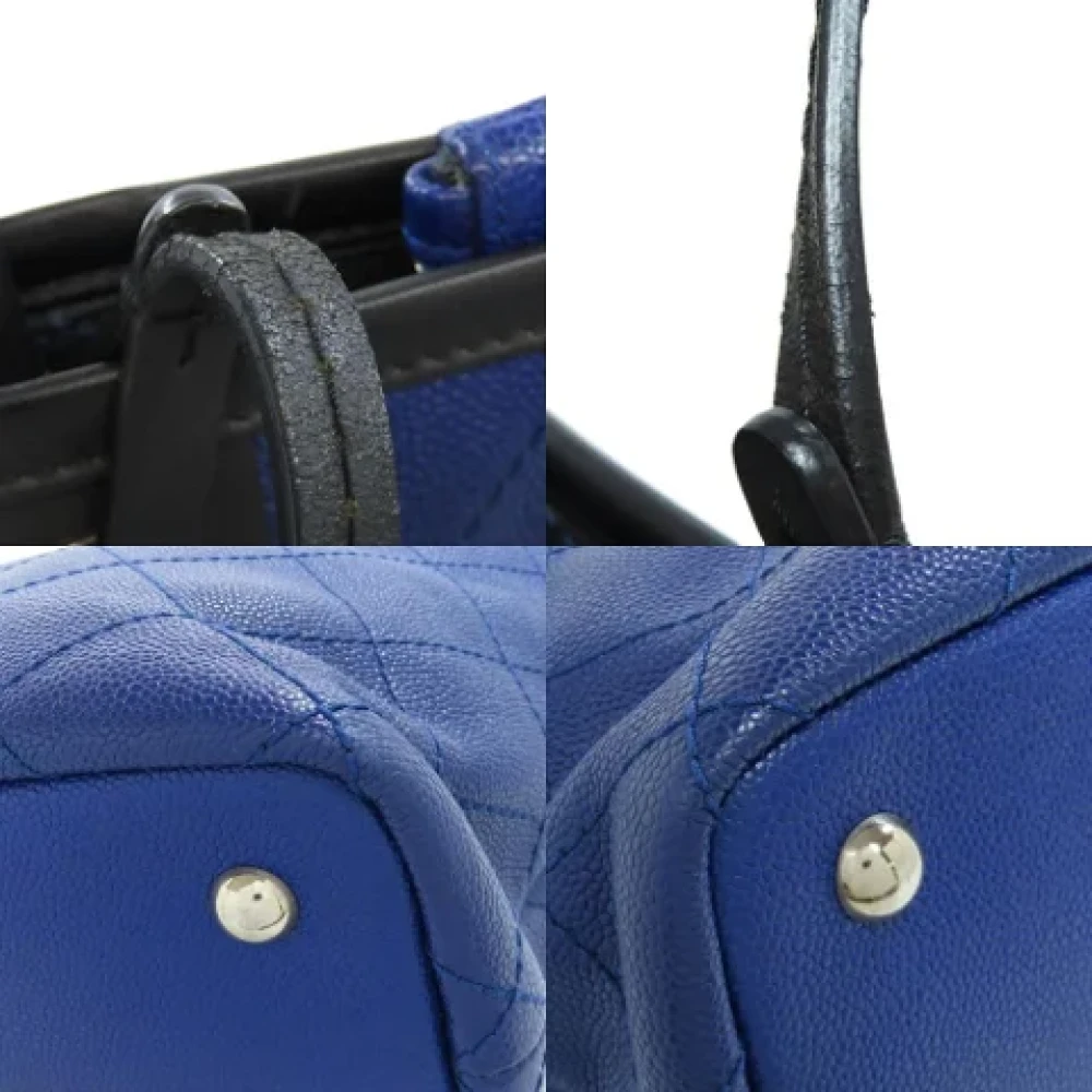 Chanel Vintage Pre-owned Leather shoulder-bags Blue Dames