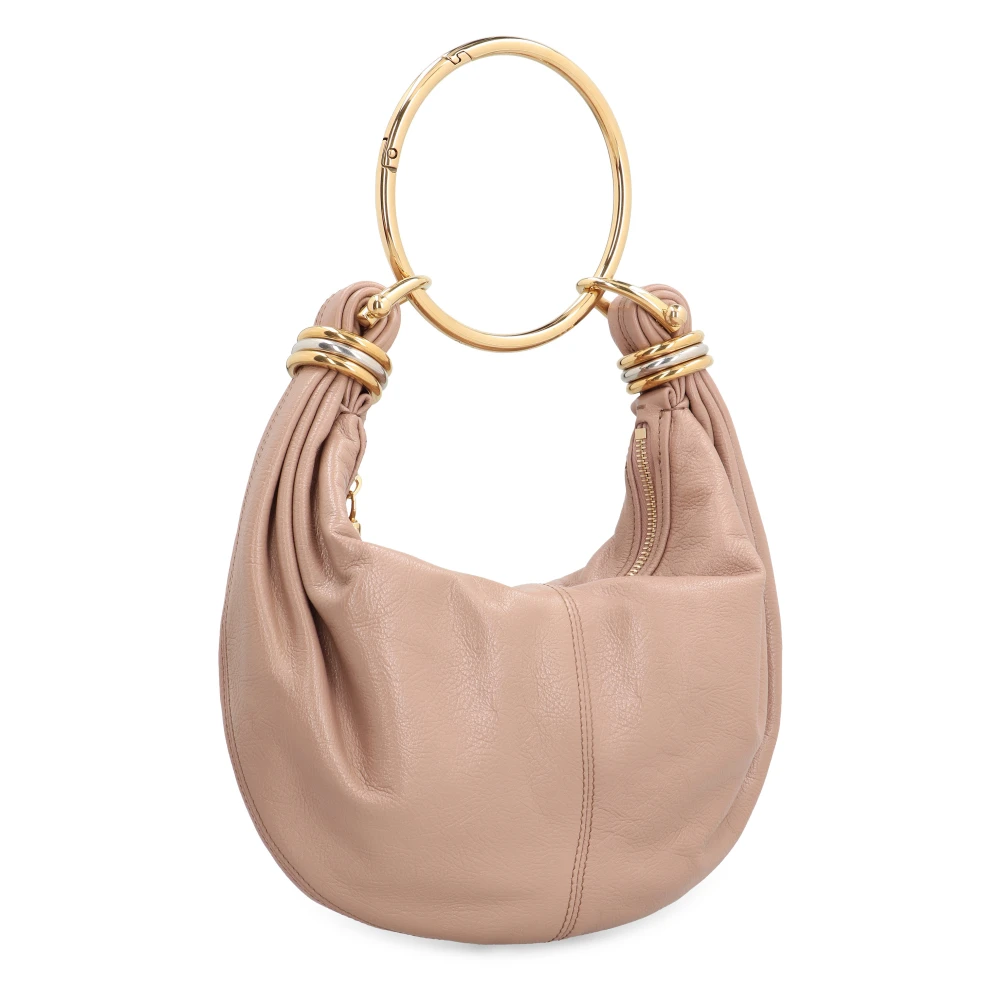 Chloé Leren Hobo Tas met Top Handvat Pink Dames